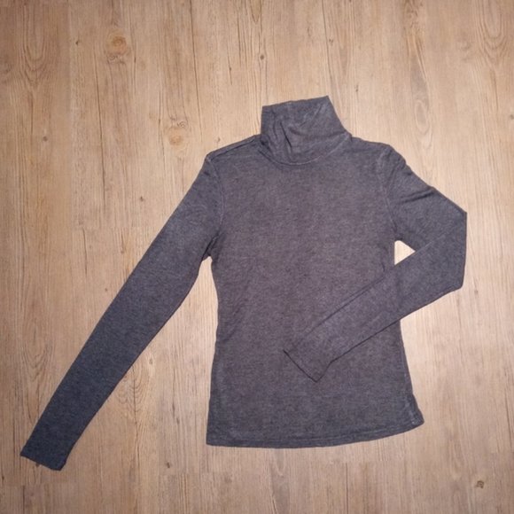 Classic cotton/modal grey turtleneck - Picture 2 of 5